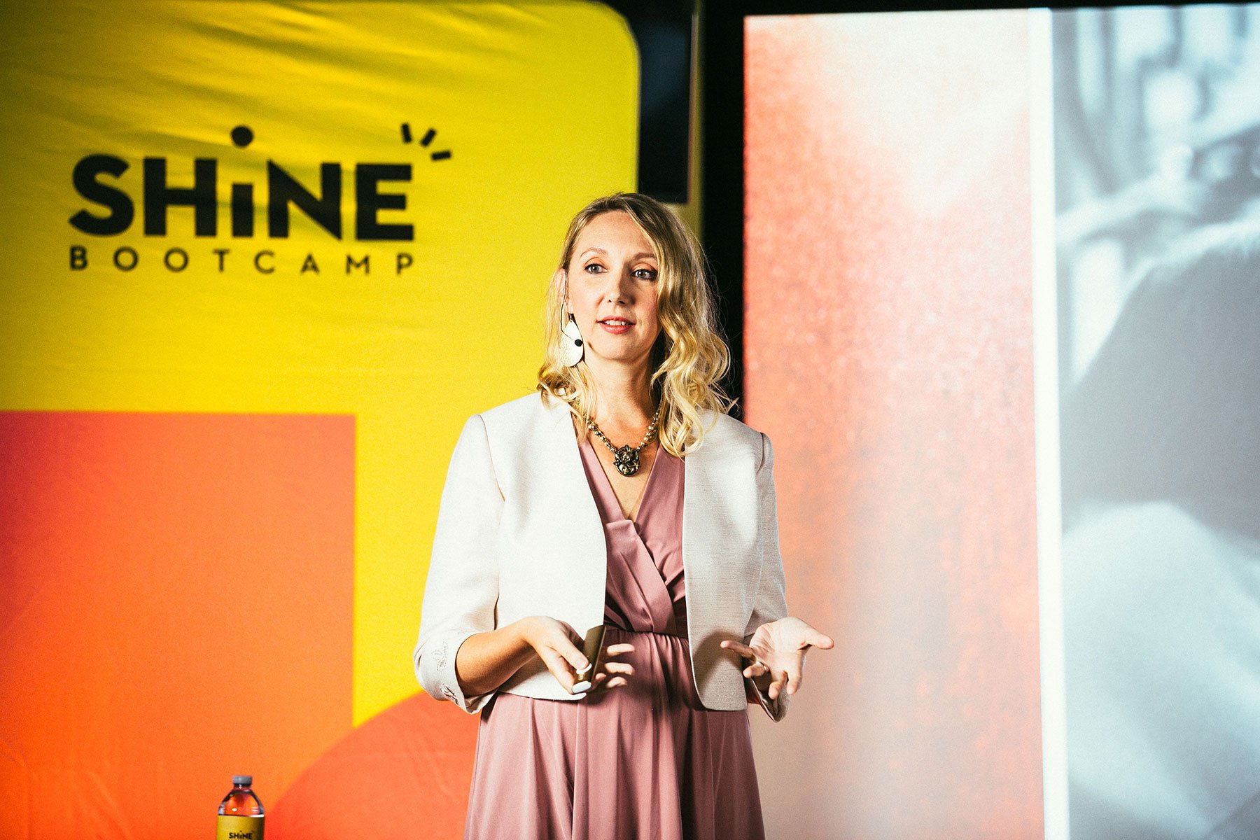 Jessica Mehring speaking at Shine Bootcamp
