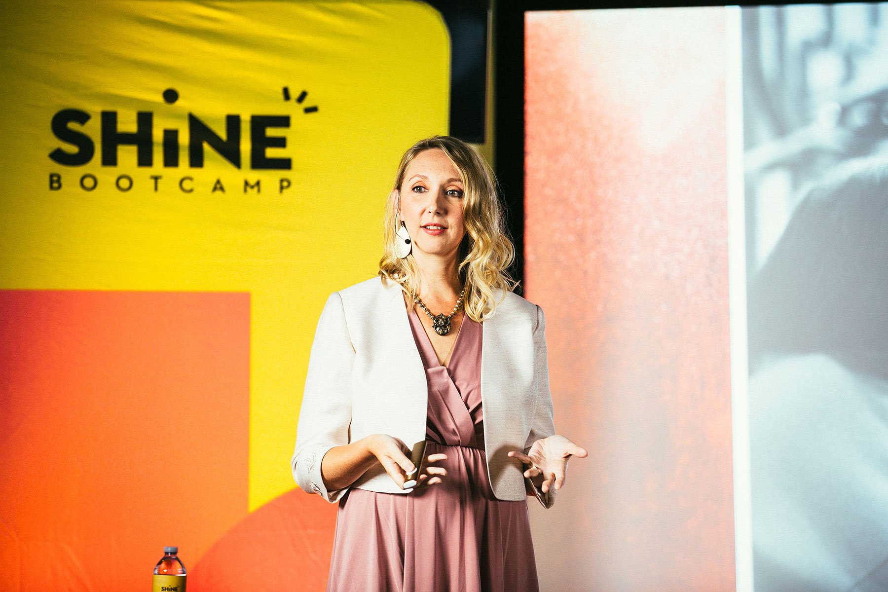 Jessica Mehring speaking at Shine Bootcamp Jessica Mehring speaking at Shine Bootcamp