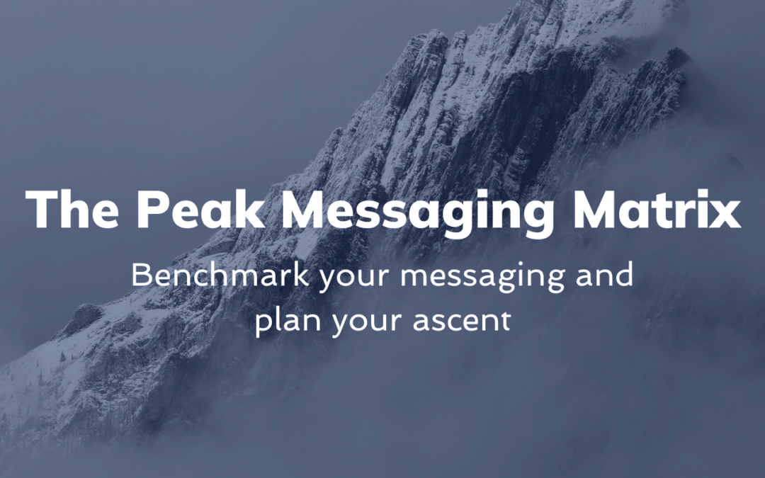 Blog 3 The Peak Messaging Matrix: Benchmark your messaging and plan your ascent